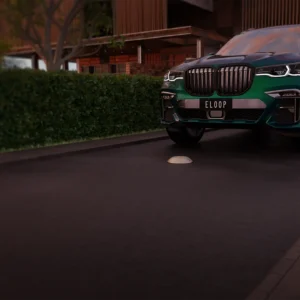 Image of e-LOOP Micro Installed, with vehicle driving over it.